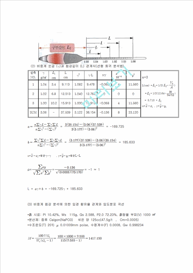 [공학][토질역학실험] 비중계 시험.hwp